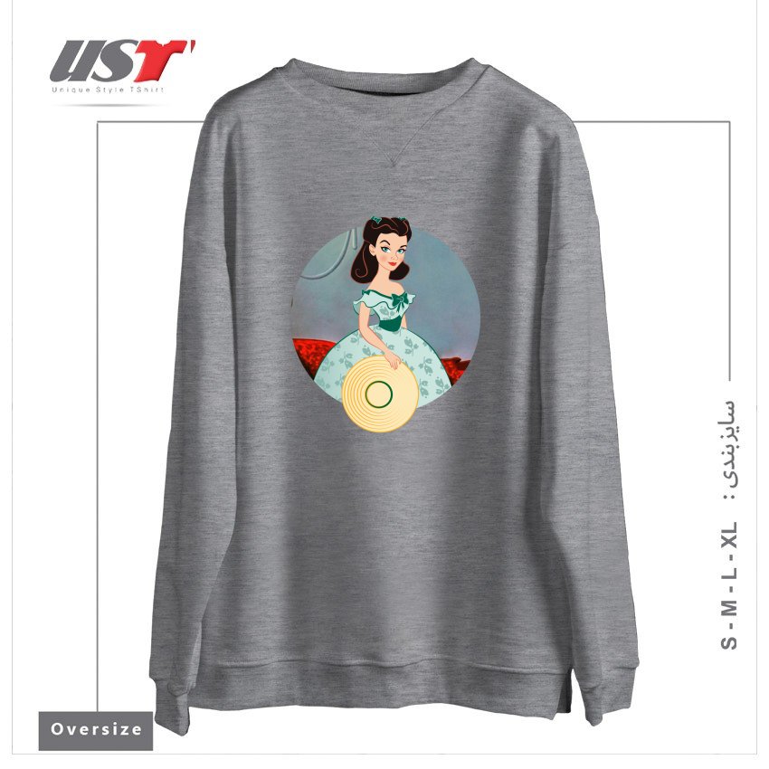 سوییشرت اورسایز طرح PRINCESS SCARLETT