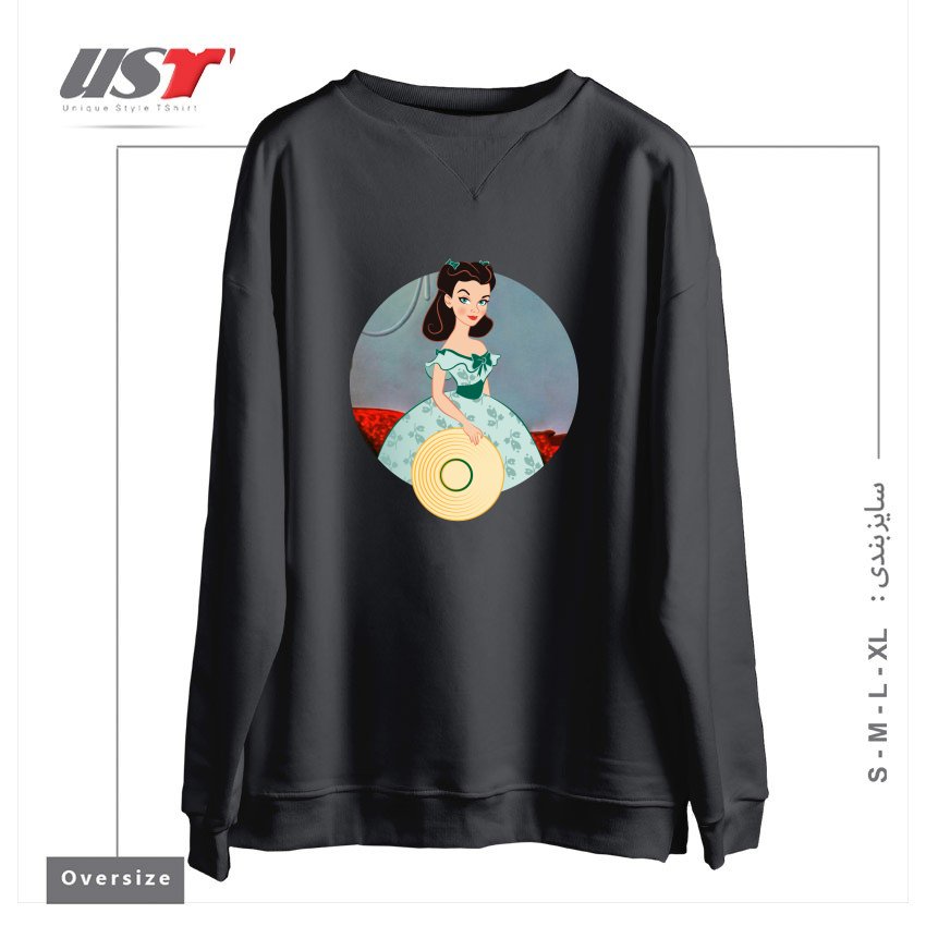 سوییشرت اورسایز طرح PRINCESS SCARLETT
