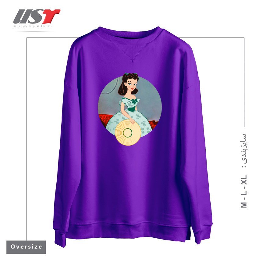 سوییشرت اورسایز طرح PRINCESS SCARLETT