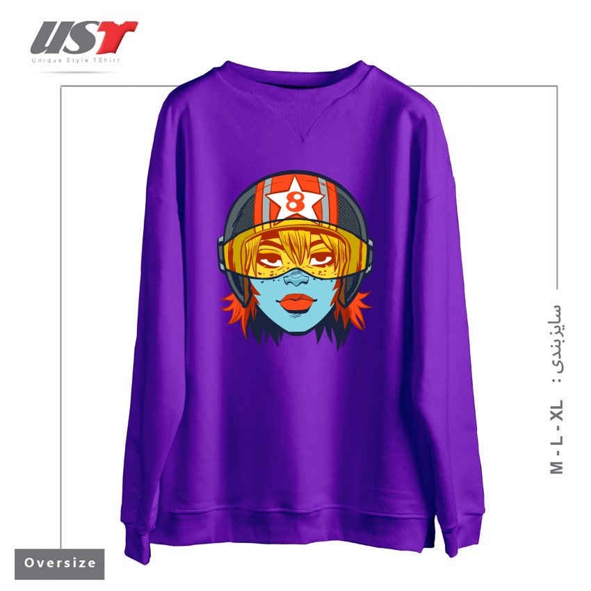 سوییشرت اورسایز طرح RACER 8