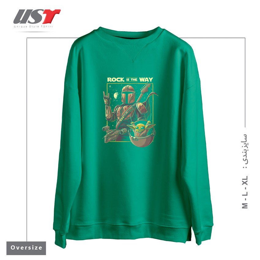 سوییشرت اورسایز طرح ROCK IS THE WAY - GEEK MUSIC GIFT