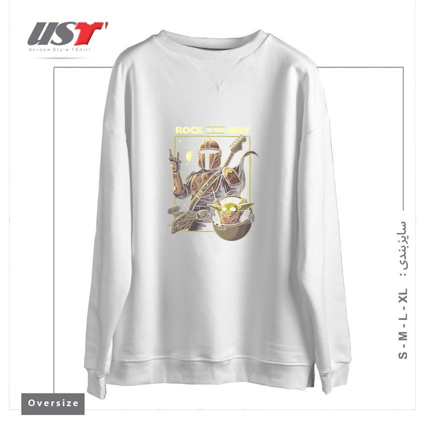 سوییشرت اورسایز طرح ROCK IS THE WAY - GEEK MUSIC GIFT