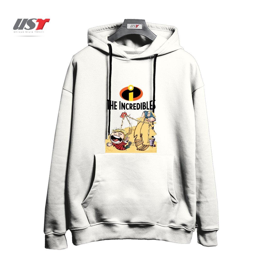 طرح THE INCREDIBLES هودی اورسایزرنگ سفید