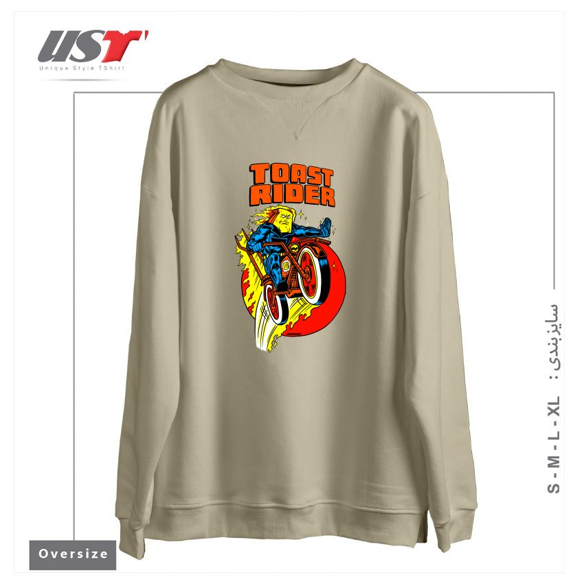 سوییشرت اورسایز طرح TOAST RIDER