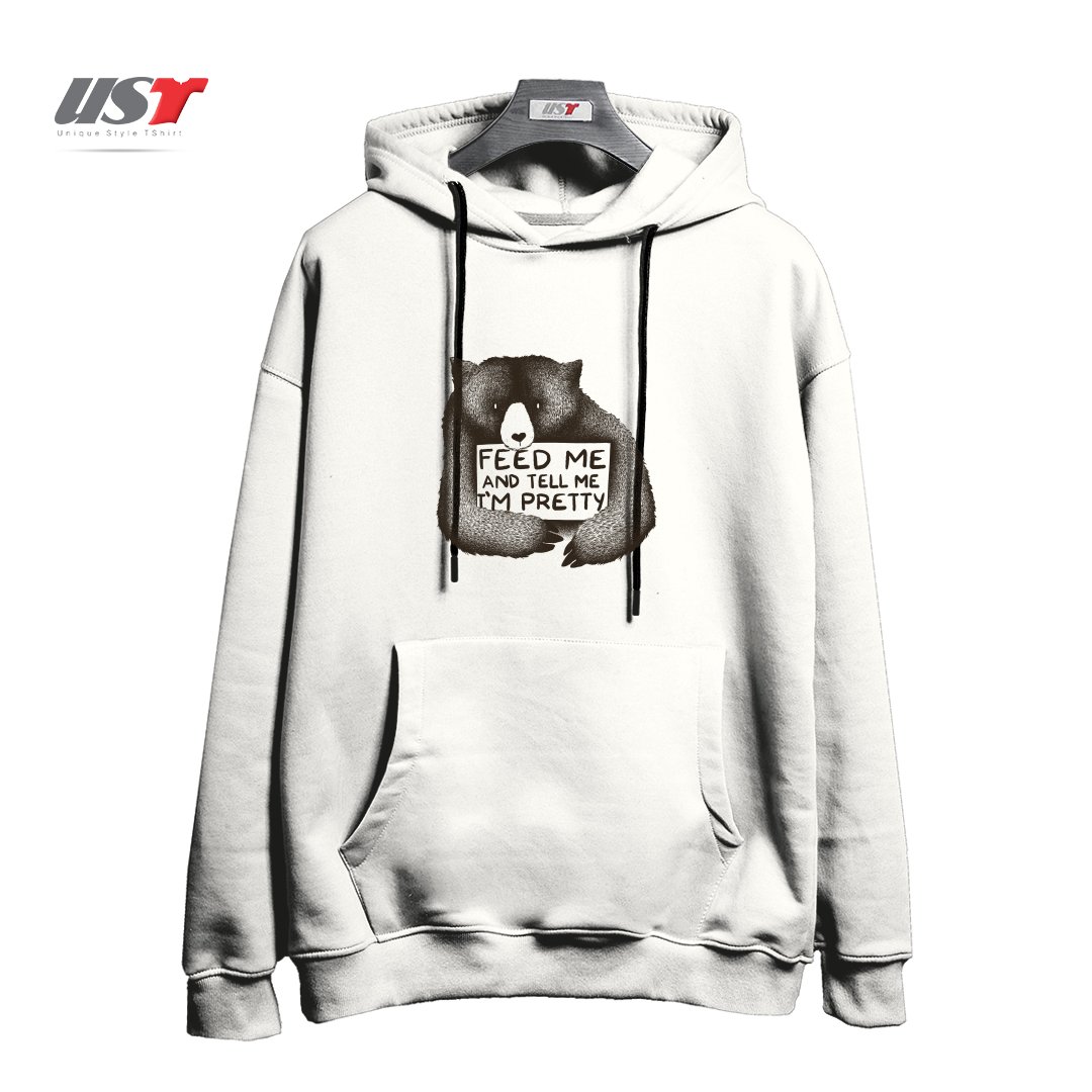 هودی اورسایز طرح FEED ME AND TELL ME I'M PRETTY