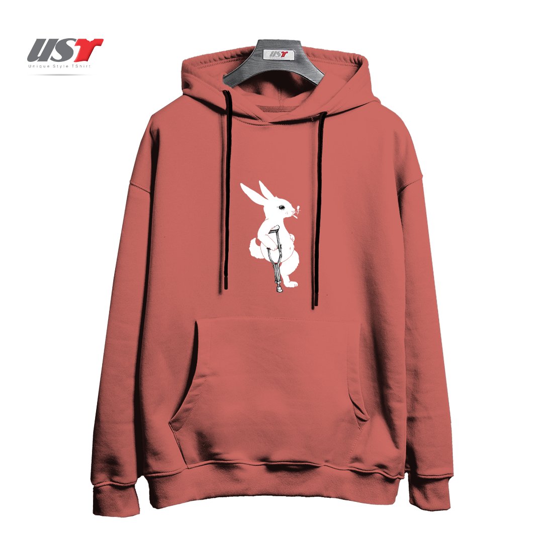 طرح LUCKY هودی اورسایزرنگ آجری