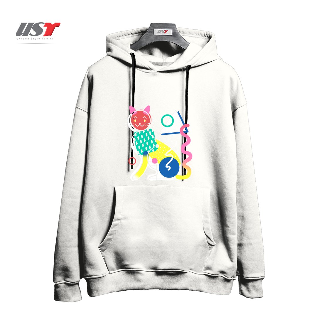 هودی اورسایز طرح MEMPHIS CAT DESIGN