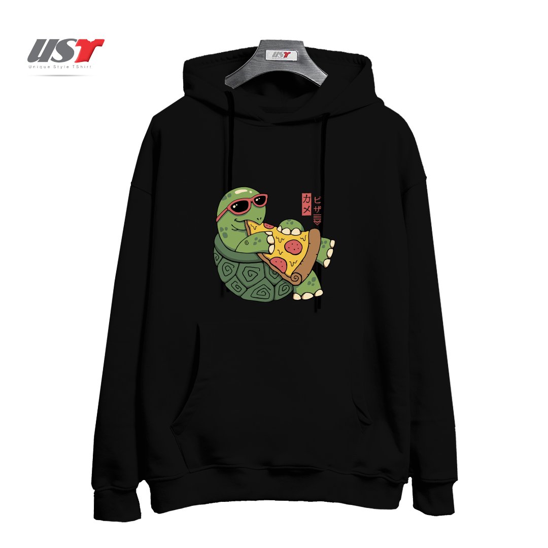 طرح PIZZA TURTLE121210 هودی اورسایزرنگ مشکی