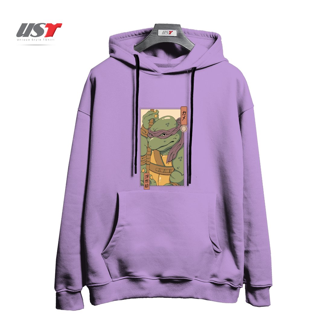 طرح PURPLE KAME NINJA هودی اورسایزرنگ یاسی