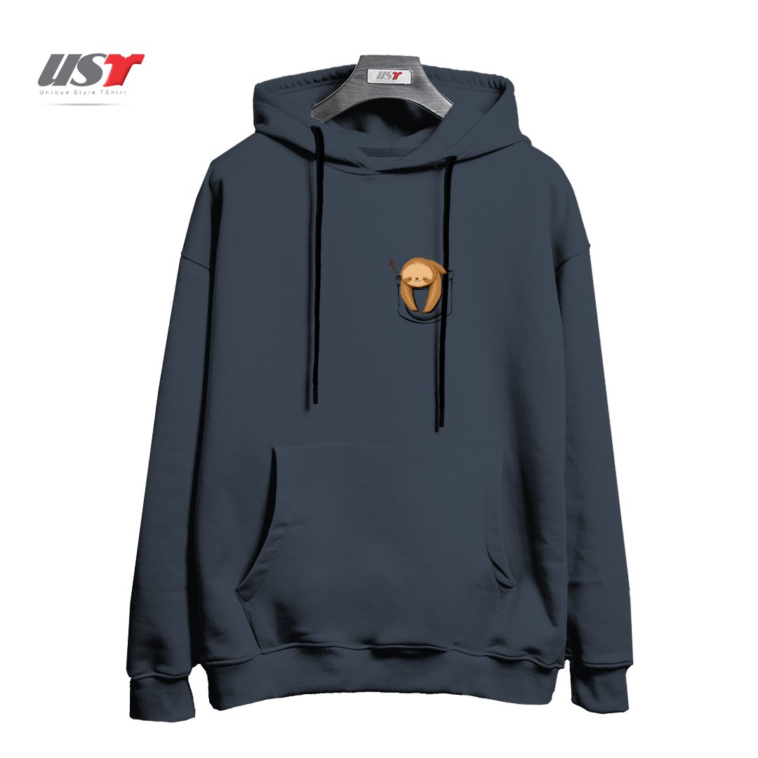 هودی اورسایز طرح SLOTH IN A POCKET