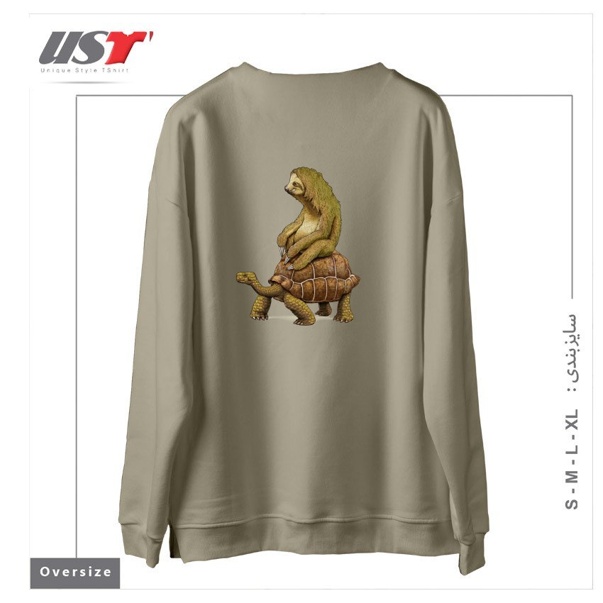 طرح SPEED IS RELATIVE (BLACK VARIANT)21212 سوییشرت اورسایزرنگ نخودی