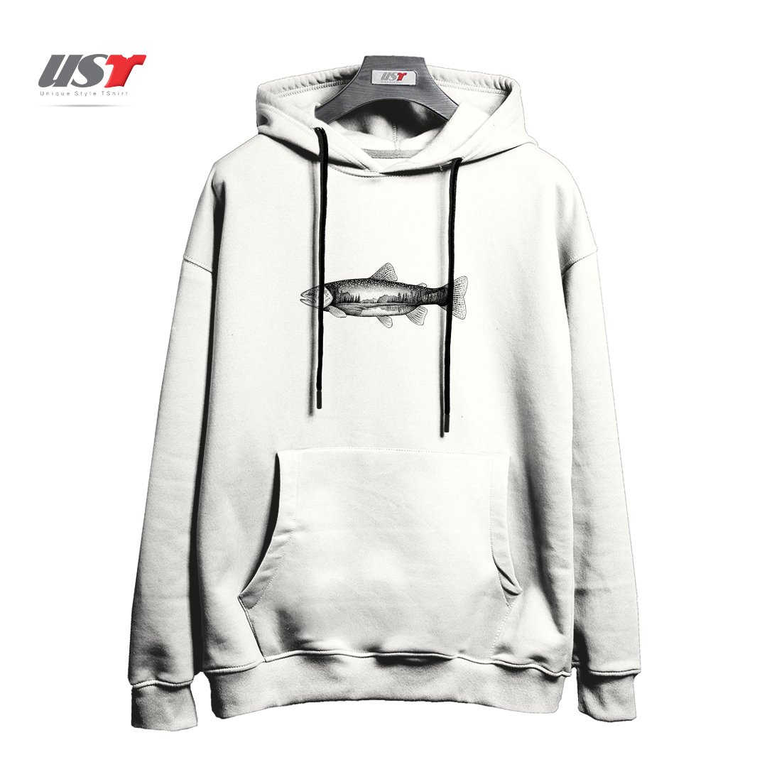 هودی اورسایز طرح STARRY TROUT54