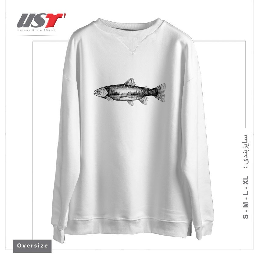 سوییشرت اورسایز طرح STARRY TROUT54