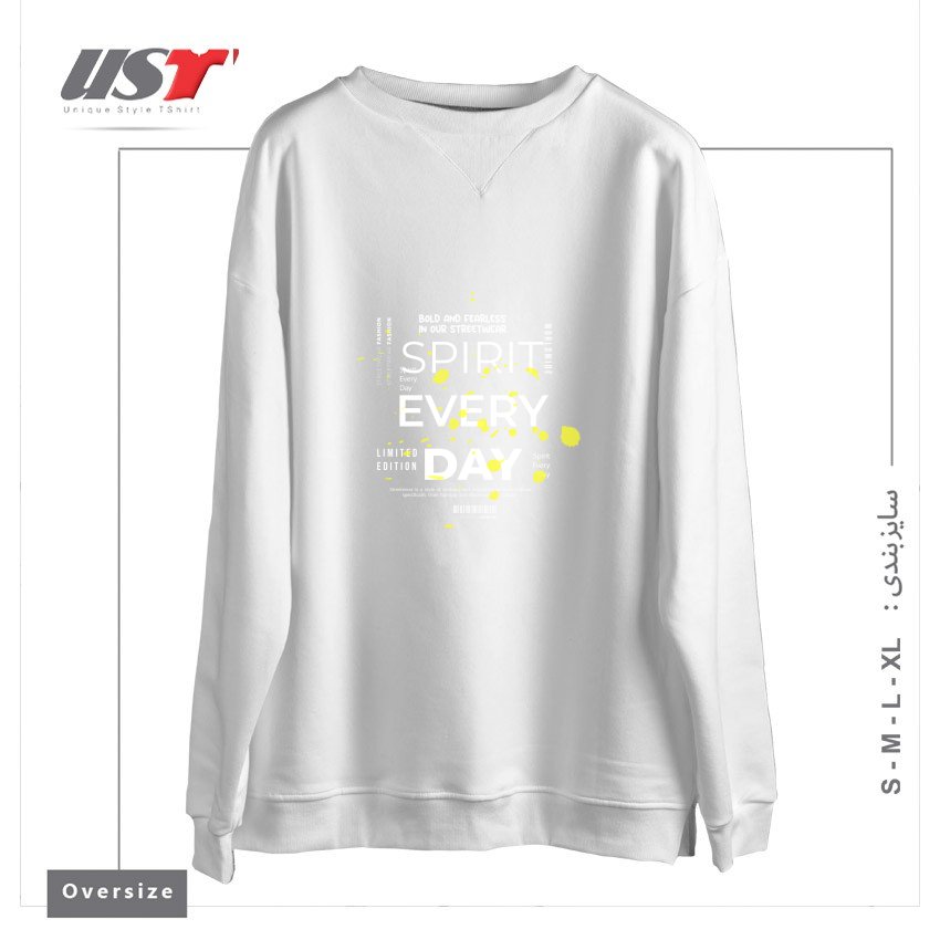 سوییشرت اورسایز طرح typography 3