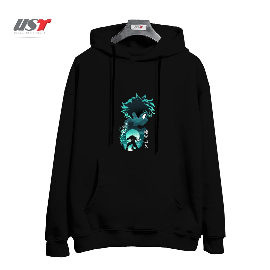 طرح ANIME HERO IZUKU هودی اورسایزرنگ مشکی