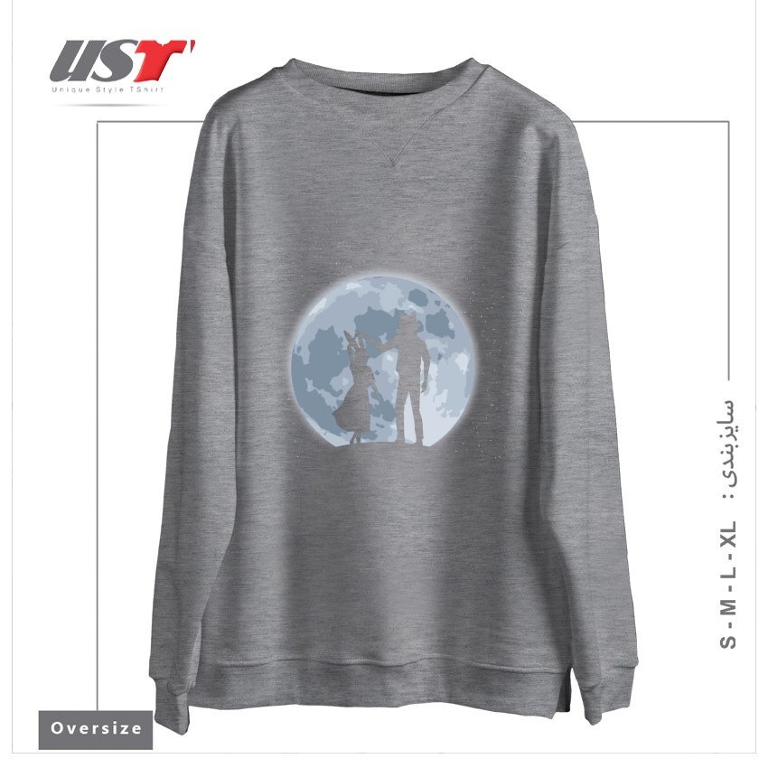 سوییشرت اورسایز طرح Beasts under the moon
