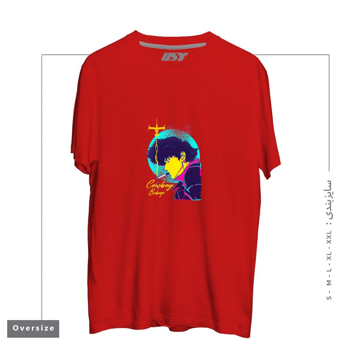 طرح Bounty Hunter تیشرت اورسایزرنگ قرمز