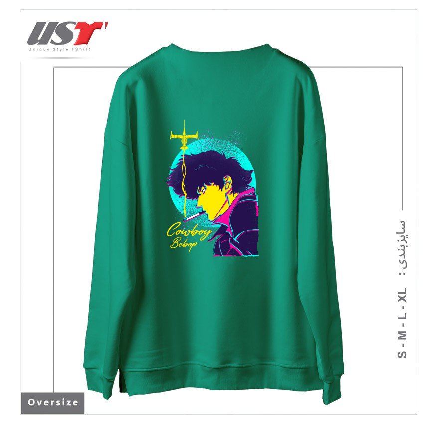 طرح Bounty Hunter سوییشرت اورسایزرنگ سبز سدری