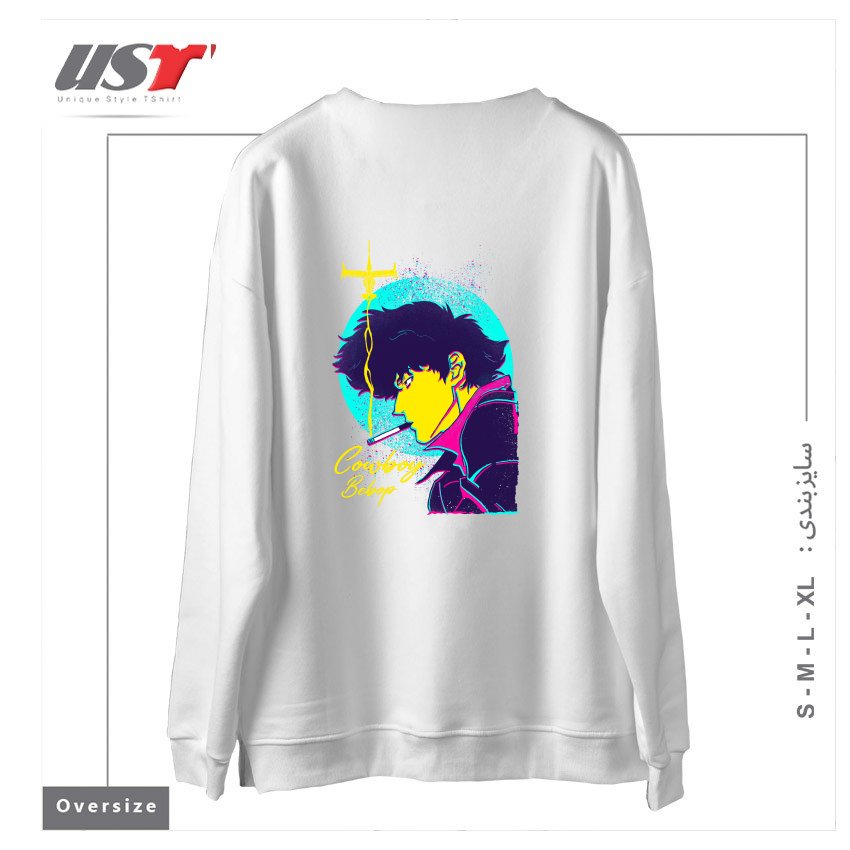 طرح Bounty Hunter سوییشرت اورسایزرنگ سفید