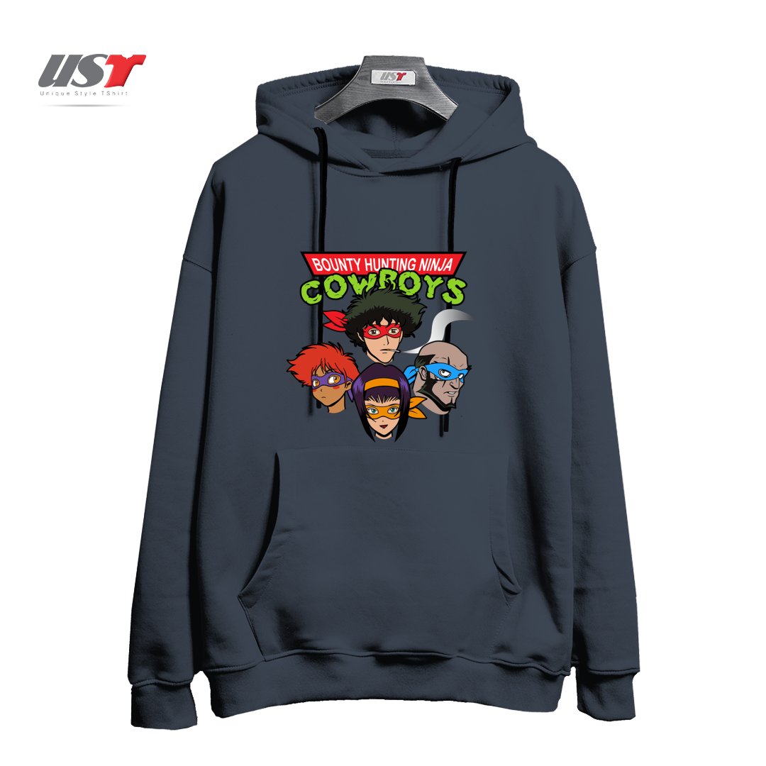 طرح Bounty Hunting Ninja Cowboys هودی اورسایزرنگ دودی