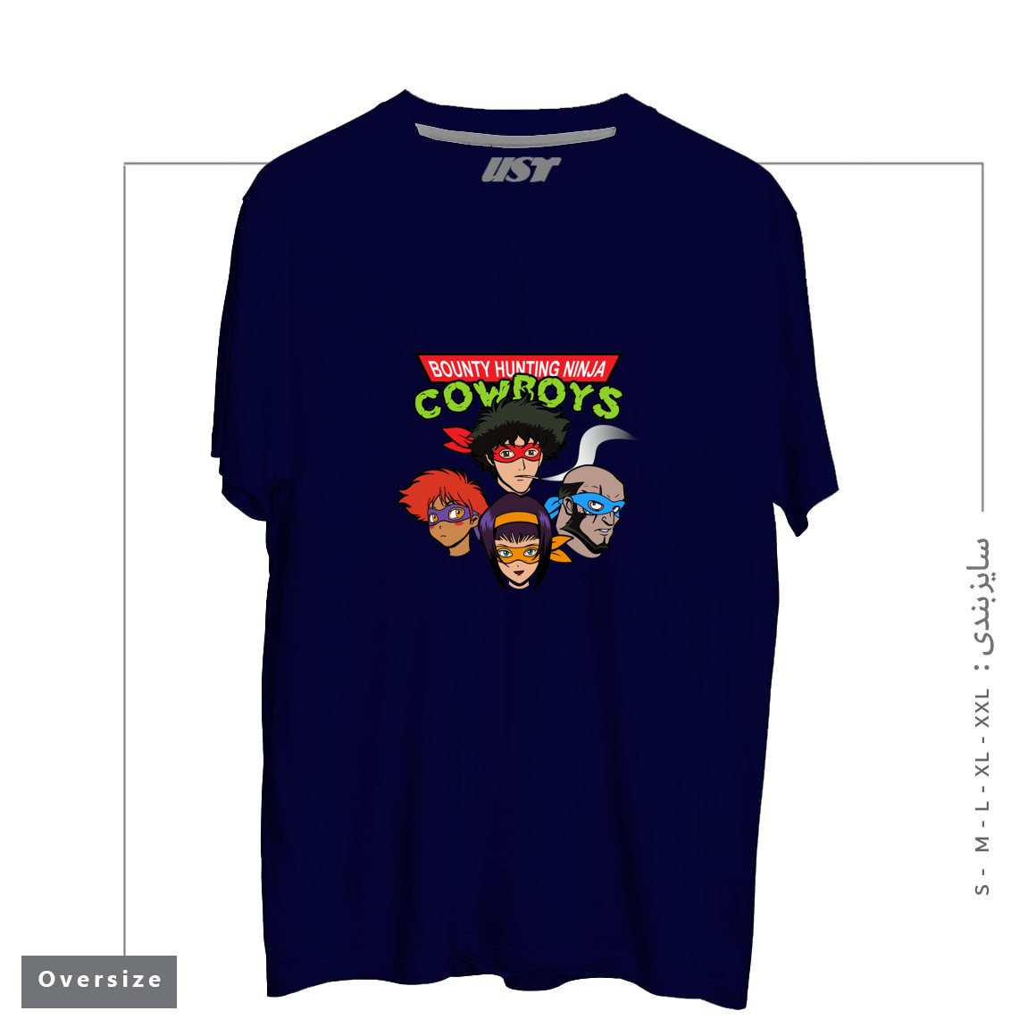 تیشرت اورسایز طرح Bounty Hunting Ninja Cowboys
