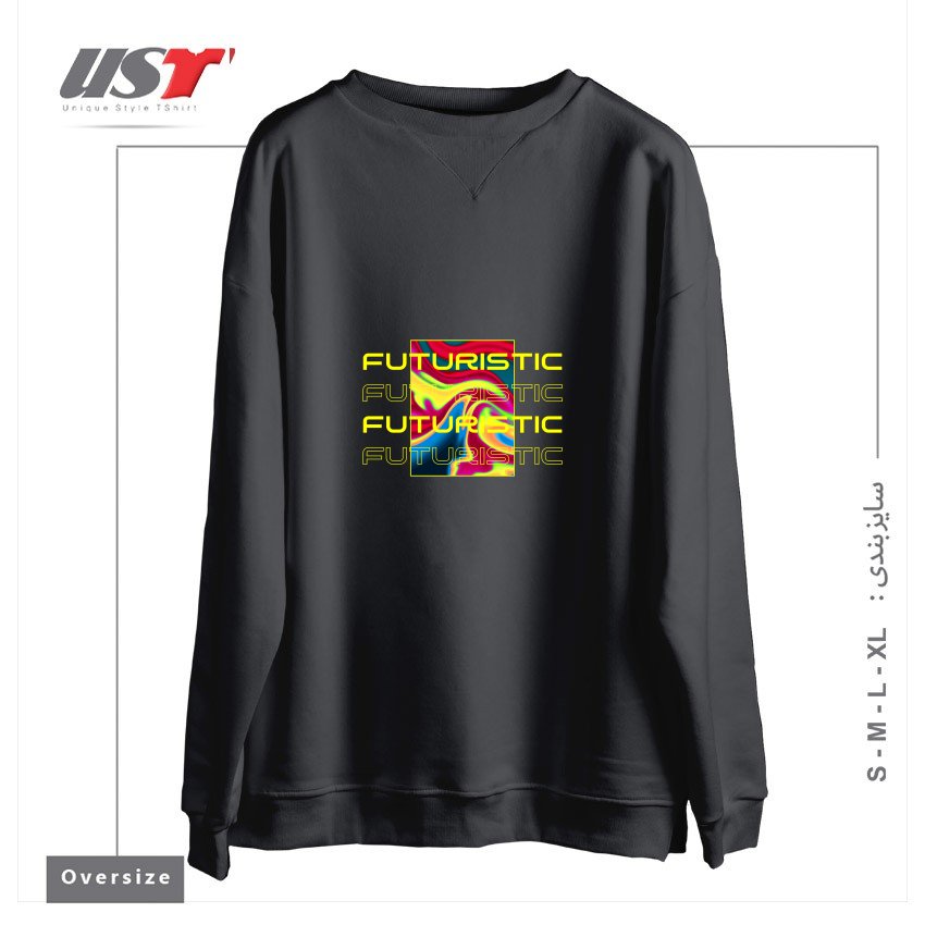 سوییشرت اورسایز طرح typography 4