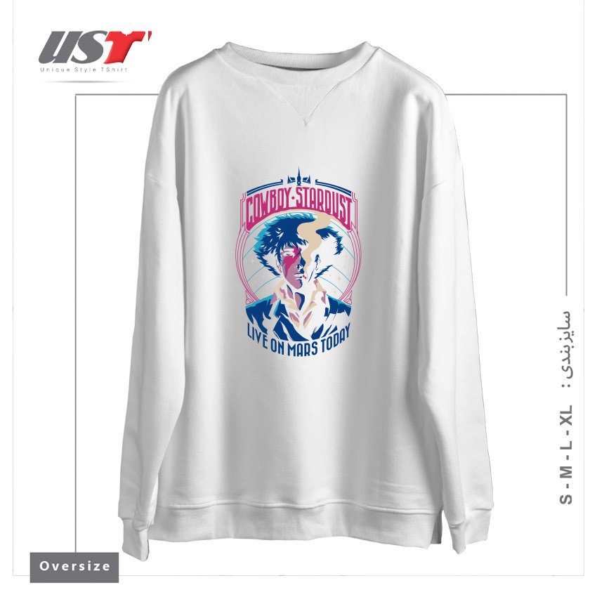 سوییشرت اورسایز طرح COWBOY STARDUST