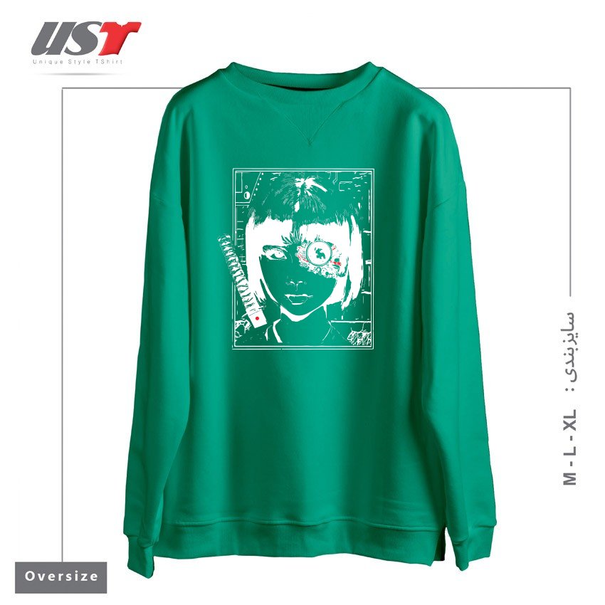 سوییشرت اورسایز طرح Cyber samurai (Alternative)