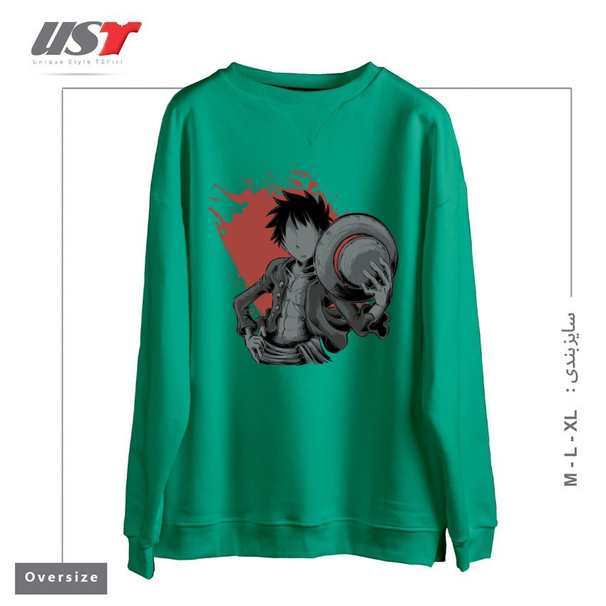 سوییشرت اورسایز طرح Dark Luffy