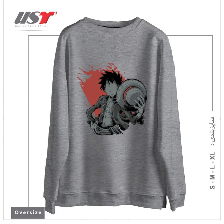 سوییشرت اورسایز طرح Dark Luffy