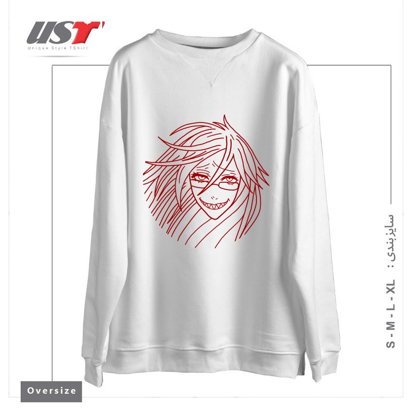 سوییشرت اورسایز طرح Facepalm Peace Sign Aeni Girl