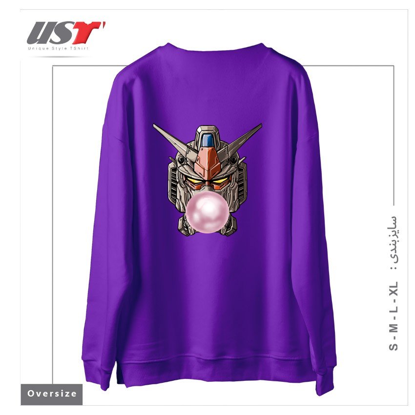 طرح GUMDAN سوییشرت اورسایزرنگ بنفش