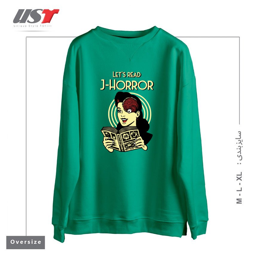 سوییشرت اورسایز طرح J-Horror
