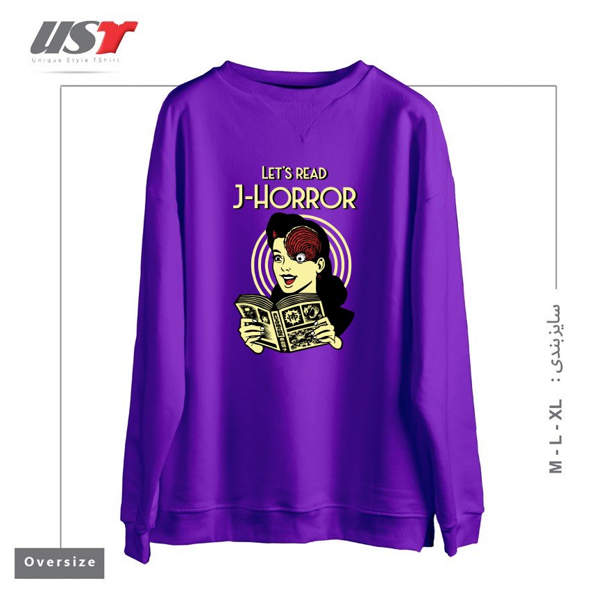 سوییشرت اورسایز طرح J-Horror