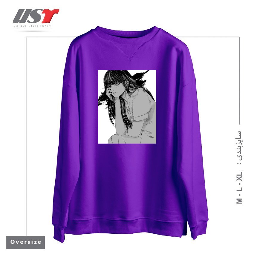 سوییشرت اورسایز طرح Kanashimi