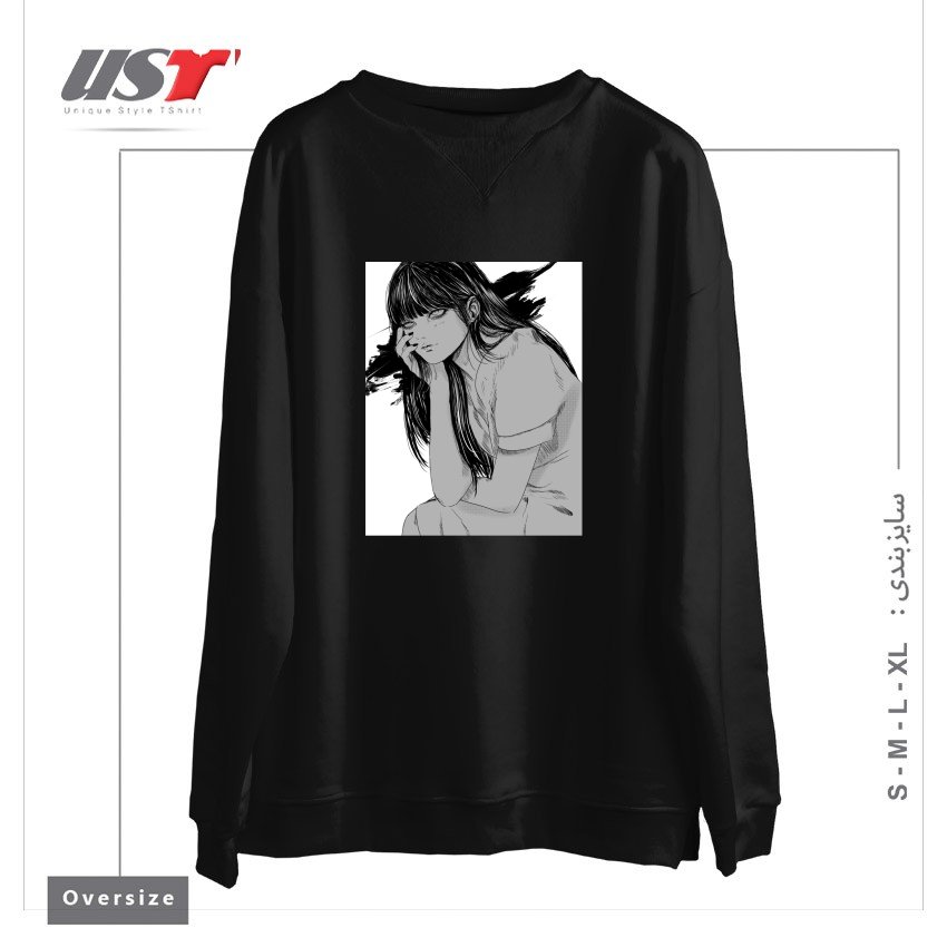 سوییشرت اورسایز طرح Kanashimi