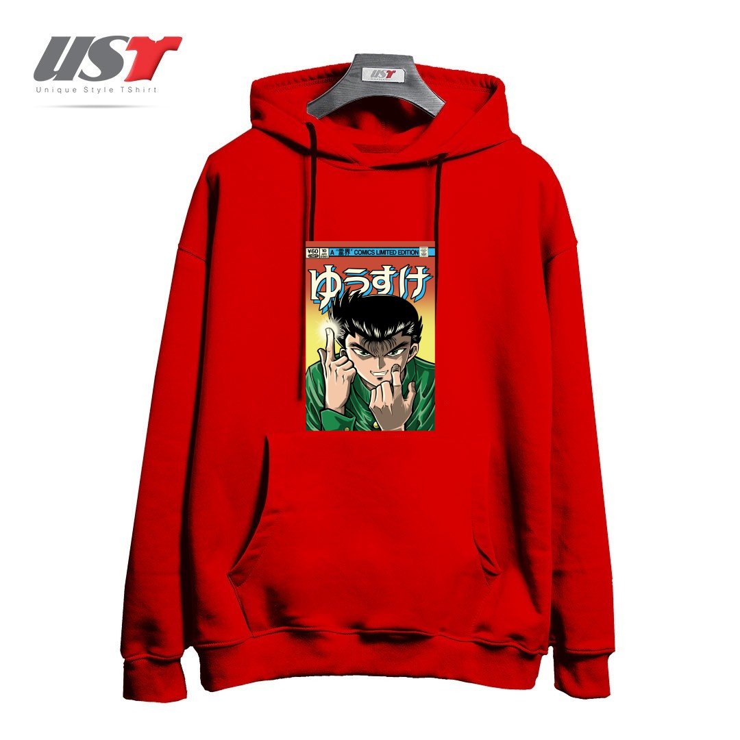 طرح YUSUKE هودی اورسایزرنگ قرمز