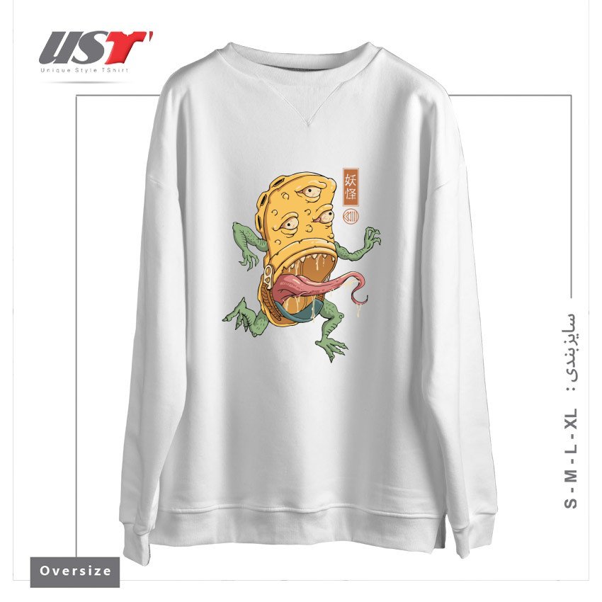 سوییشرت اورسایز طرح Yokai Crocs