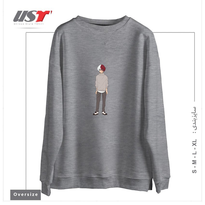 سوییشرت اورسایز طرح Todoroki Shouto