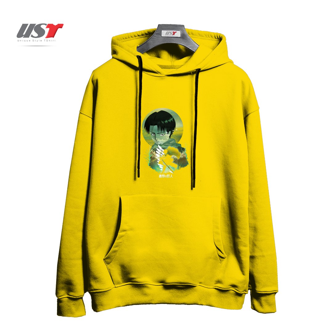 طرح titan 2 هودی اورسایزرنگ زرد