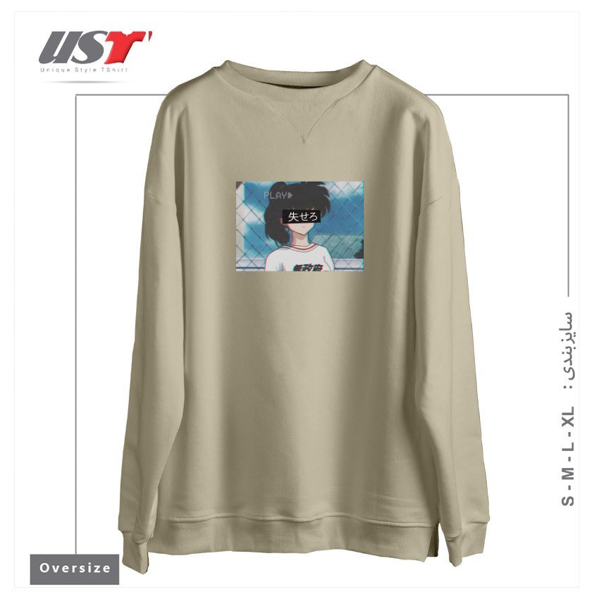 سوییشرت اورسایز طرح Anime Aesthetic