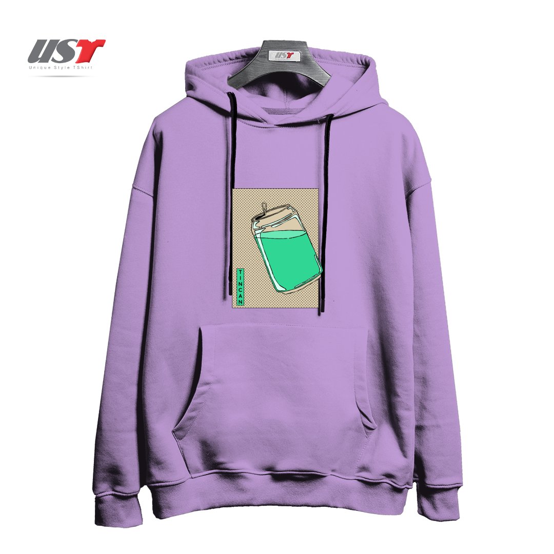 طرح Tin Can Green Drink Vintage Poster Artwork هودی اورسایزرنگ یاسی