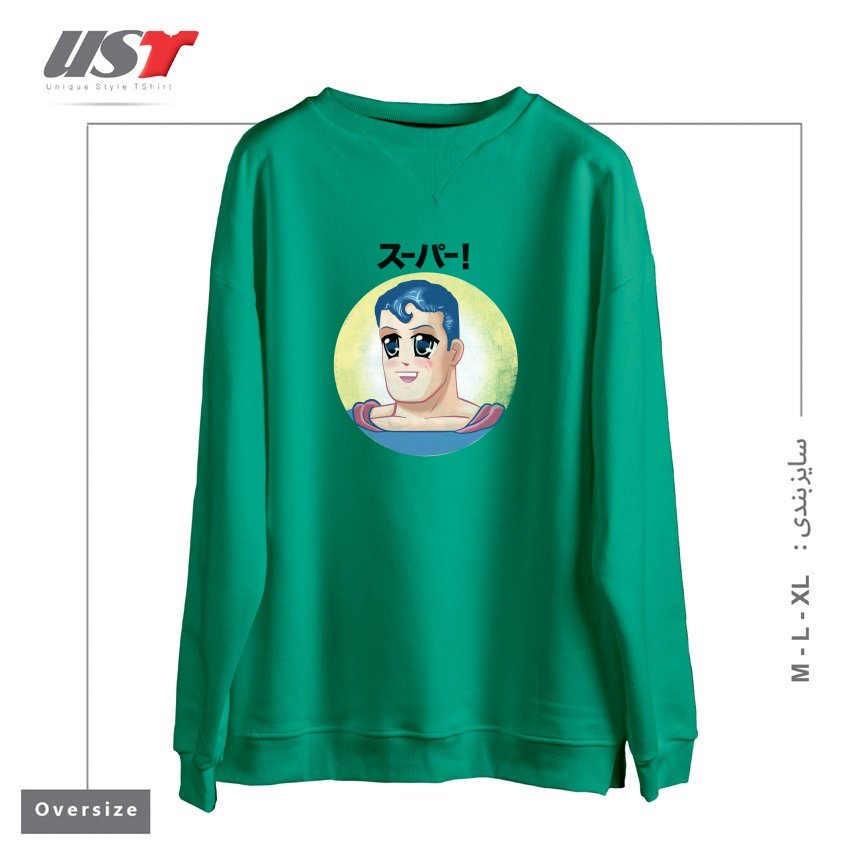 سوییشرت اورسایز طرح super man