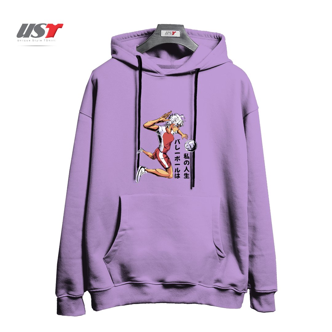 طرح Anime Girl Playing Volleyball1 هودی اورسایزرنگ یاسی