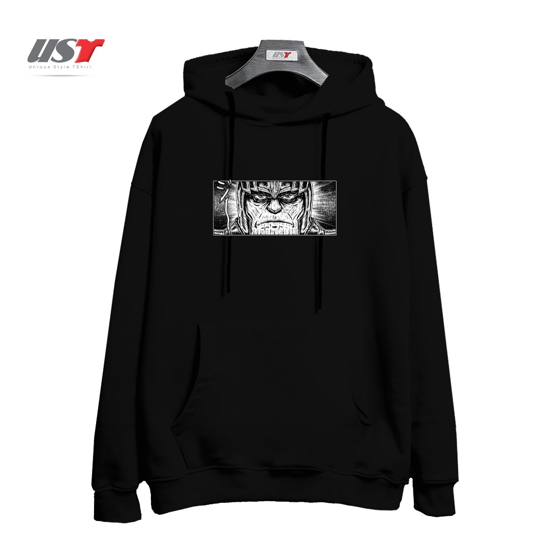 طرح MAD TITAN هودی اورسایزرنگ مشکی