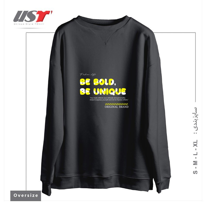سوییشرت اورسایز طرح typography 6