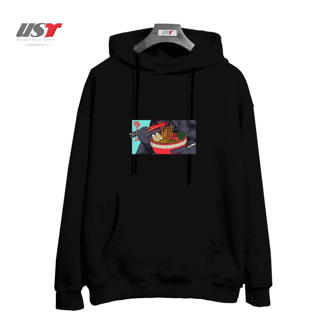 طرح DARTH RAMEN EXTRA SPICE هودی اورسایزرنگ مشکی