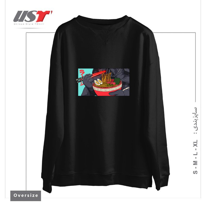سوییشرت اورسایز طرح DARTH RAMEN EXTRA SPICE