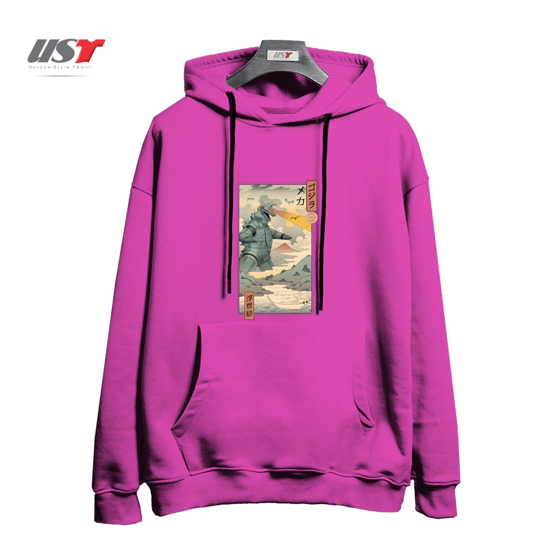 هودی اورسایز طرح Mecha Kaiju Ukiyo-e