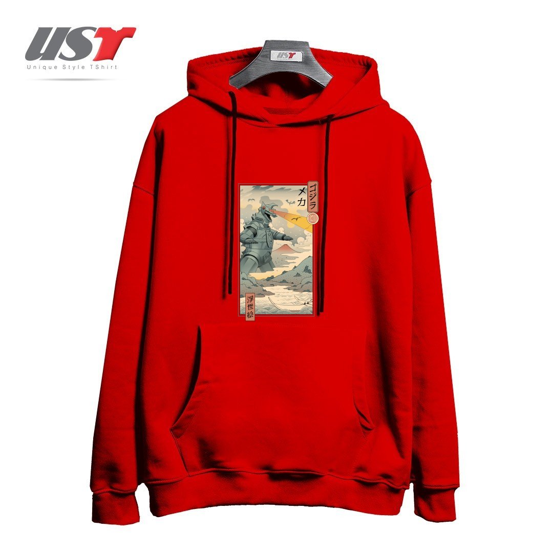 هودی اورسایز طرح Mecha Kaiju Ukiyo-e